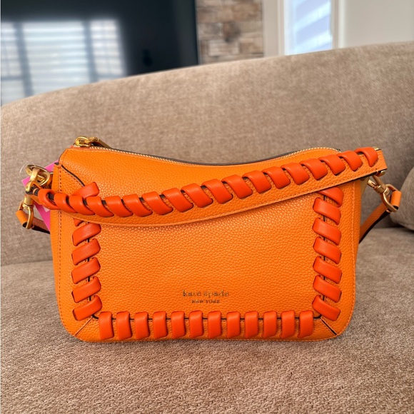 KATE SPADE NY Crush Orange Zin Pebbled Medium Leather - Picture 7 of 7